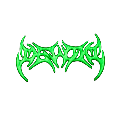 DEVOID — GLOW SIGIL KEYCHAIN [Green w/black outline]