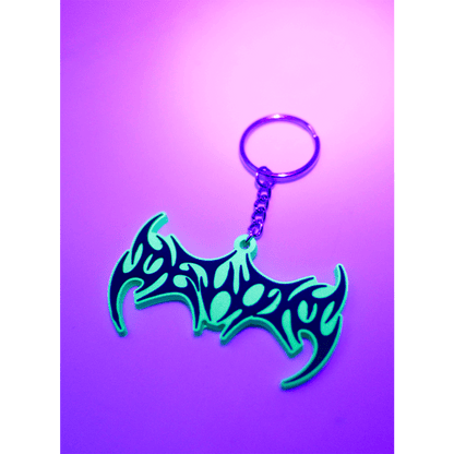 DEVOID — GLOW SIGIL KEYCHAIN [Black w/green outline]