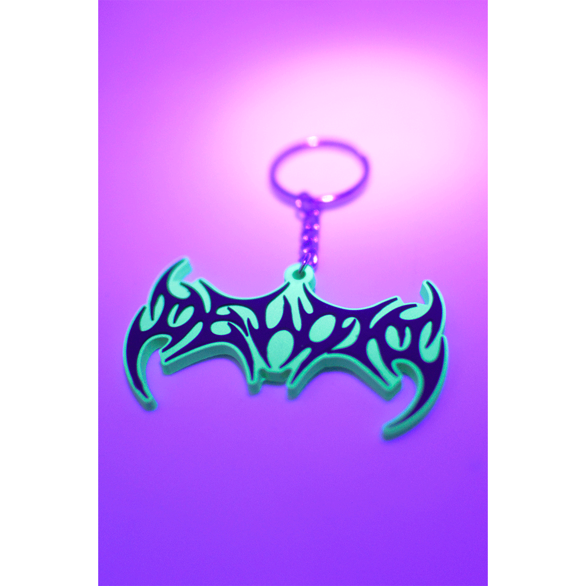 DEVOID — GLOW SIGIL KEYCHAIN [Black w/green outline]