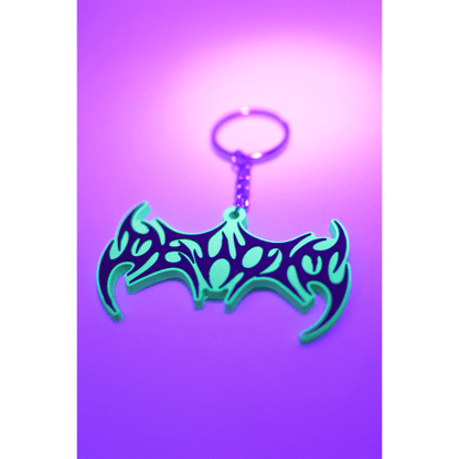 DEVOID — GLOW SIGIL KEYCHAIN [Black w/green outline]