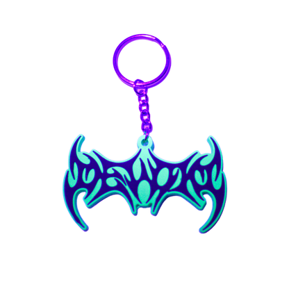 DEVOID — GLOW SIGIL KEYCHAIN [Black w/green outline]