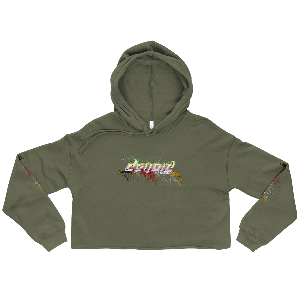 DEVOID CALIBER SWORD GRAPHIC CROPPED HOODIE